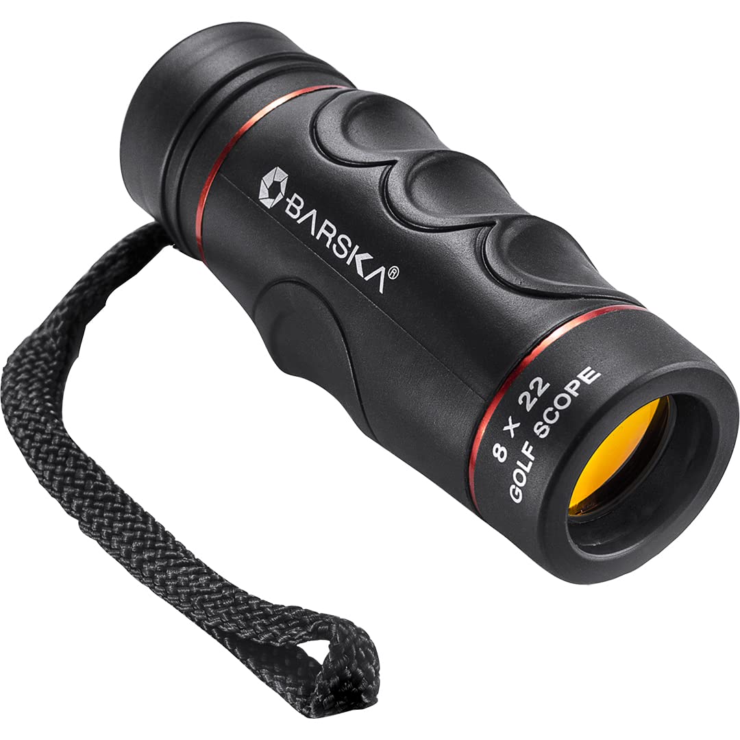 BARSKA Blueline 8x22 Waterproof Golf Scope (Yards) , Black