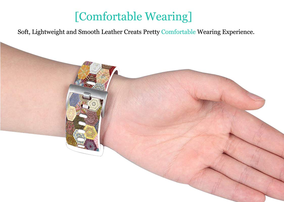 ENDIY Strap Compatible for Watch Series SE/7/6/5/4/3/2/1 41mm/38mm/40mm Designer Leather Fashionable Band Replacement for - Particular Pattern As The Mosiac
