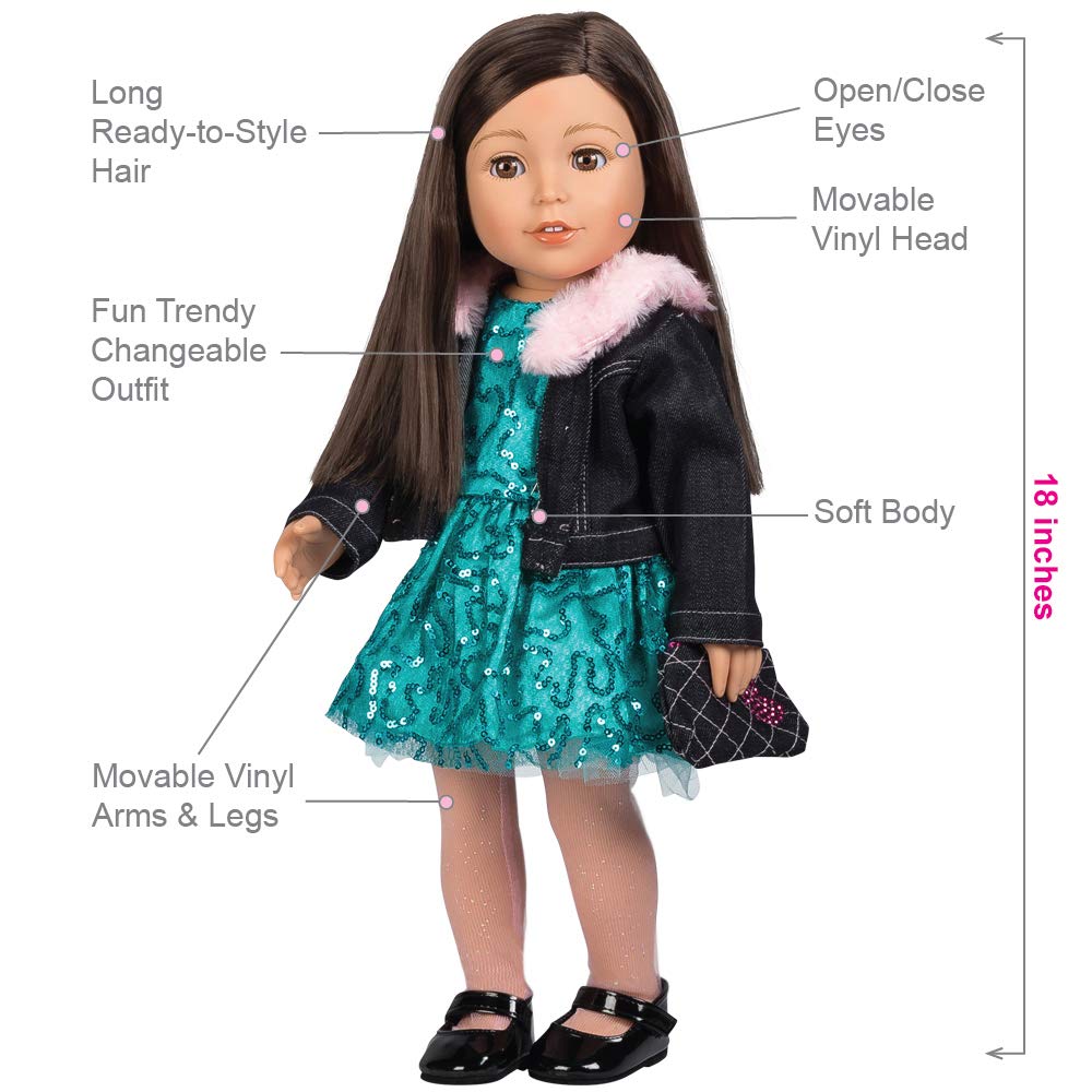 Adora 18-inch Doll, Amazing Girls Emma Sparkles (Amazon Exclusive)