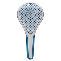 Michel Mercier Wet and Dry Hair Detangler Soft Bristles Hair Brush - Thick and Curly Hair - Blue-White - 1 pc