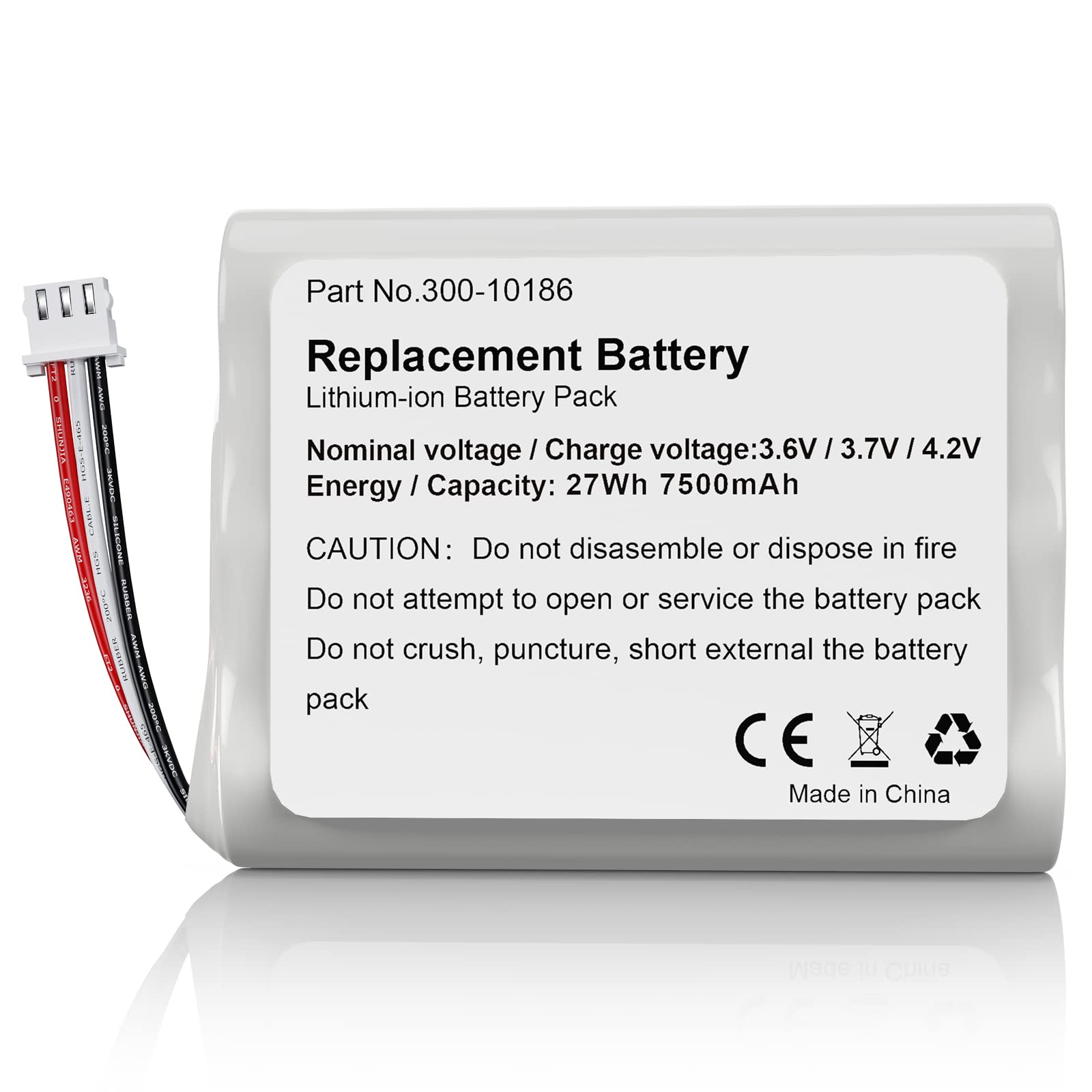 Loqdivr Replacement Battery 300-10186 for ADT Command Smart Security Panel ADT5AIO-1 | ADT5AIO-2 | ADT5AIO-3 | ADT7AIO-1 | Honeywell ADT2X16AIO-1| ADT2X16AIO-2, 3.7V