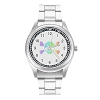 Bright Pixel Skull Crossbones Icon Men's Bracelet Watch Business Dress Quartz Watches Wrist Watch for Women Gift