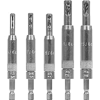 Snappy Tools 5pc Self Centering Hinge Drill Bit Set, Spring Loaded. Proudly Made in the USA.