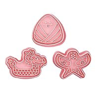 2/3Pcs MidAutumn Festival Cookie Cutter Mold Cartoon Kites Zongzi Boats Mooncake Press Mold Plastic Cookie Stamps Cookie Cutters New Year Biscuits Mold