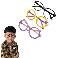 Children Stylish Cute Glasses Frame Without Lenses Pack of 3