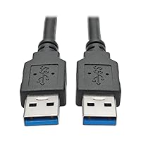Tripp Lite 6 ft. USB 3.0 SuperSpeed (A/A) Cable (M/M), 28/24 AWG, 5 Gbps, USB Type-A to Type-A, Black (U320-006-BK)