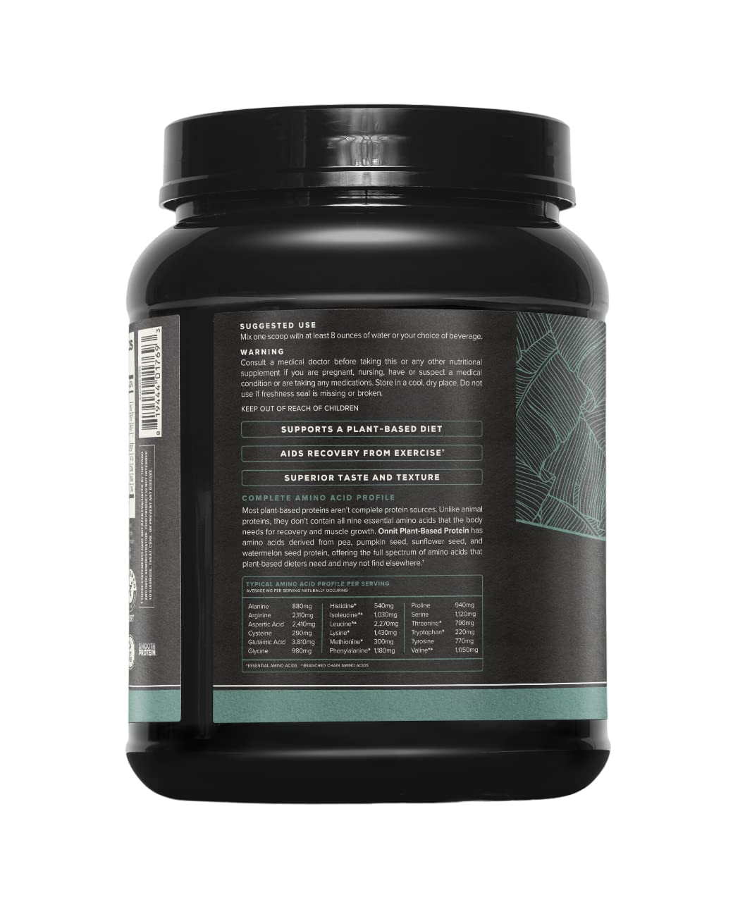 ONNIT Plant-Based Protein - Vanilla (20 Servings Tub)