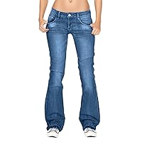 Women's Mid Waist Bootcut Jeans Denim Pants Casual Trendy Soft Jeans for Women Summer Denim Pants 2024