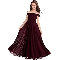 Chiffon Junior Bridesmaid Dresses Off Shoulder A-Line Teen Girls Party Pageant Gowns