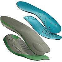 3/4 Arch Support Insoles for Women/Men, Two Paris of Shoe Inserts, Plantar Fasciitis Insoles for Foot Pain/Heel Pain/Flat Feet, Arch Support for Boots/Flats/Work Shoe Inserts