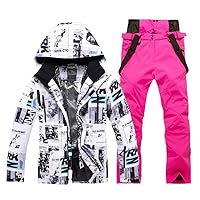 Winter Ski Suit for Men - Warm Windproof Waterproof Jacket and Pants Set