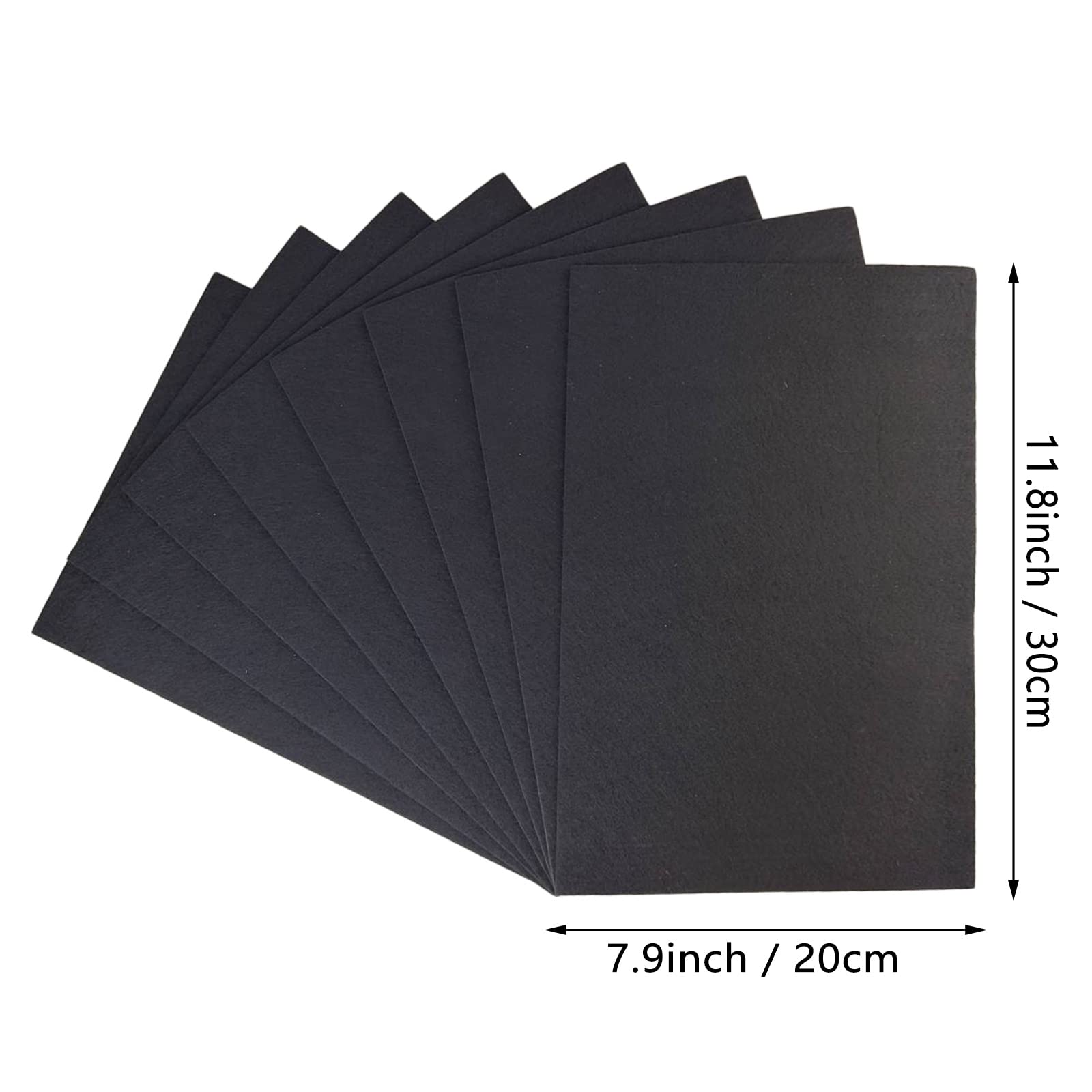 Jtnohx Stiff Felt, 2mm Thick Felt Sheets for Crafts, 8x12 Hard Felt  Fabric Squares for DIY Projects (Black)