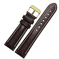 RAYESS for Classic General Purpose Plain Weave Watch Band Fashion Brand Strap 18mm 20mm 21mm 22mm Genuine leahther Wristband (Color : 25-12mm, Size : 18mm)