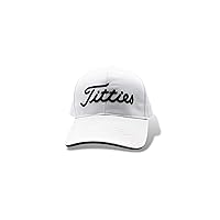 Titties Hat Novelty Golf Hat Tittiess Golf Hats for Men and Women, Funny S Hat, Titliest Cap, White and Black