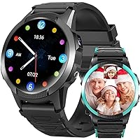 GABLOK Smartwatches 4G GPS WiFi Video Call SOS with Vibration Electronics (Color : Blue1, Size : Asia Version)