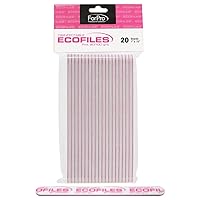 ForPro ECOFILES, Eco-Friendly Manicure and Pedicure Foam Board Nail File, 80/100 Grit, Pink, 20-Count