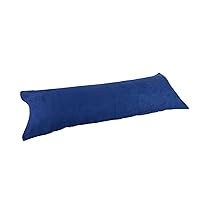 Navy Microsuede Body Pillow Cover with Double Sided Zippers 20