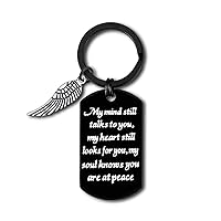 Memorial Gifts Sympathy Keychain In Memory of Loved Gifts Remembrance Keepsake Gifts for Family Loss of Mom Dad Grandma Grandpa Gift Memory Gift for Loss of Loved My Mind Still Talks to You