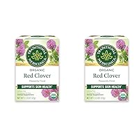 Traditional Medicinals Tea, Organic Red Clover, Supports Skin Health, 16 Tea Bags (Pack of 2)