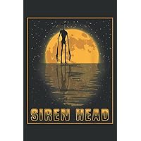 Siren Head and a Yellow Full Moon: Lined Journal Notebook, Memo Diary Subject Notebooks Planner, for Travelers, Students, Office - 6
