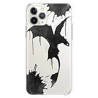 TPU Case Compatible with iPhone 15 14 13 12 11 Pro Max Plus Mini Xs Xr X 8+ 7 6 5 SE Black Dragon Cute Cute Black Wings Flexible Silicone Design Cartoon Print Animation Kid Slim fit Clear Paint