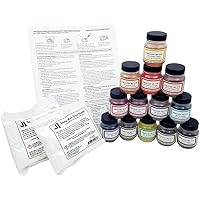 Procion MX Dye Color Set - Includes 13 2/3 Ounce Jars - 2-1lb Soda Ash Dye Fixer - Instruction Sheet - Color Chart