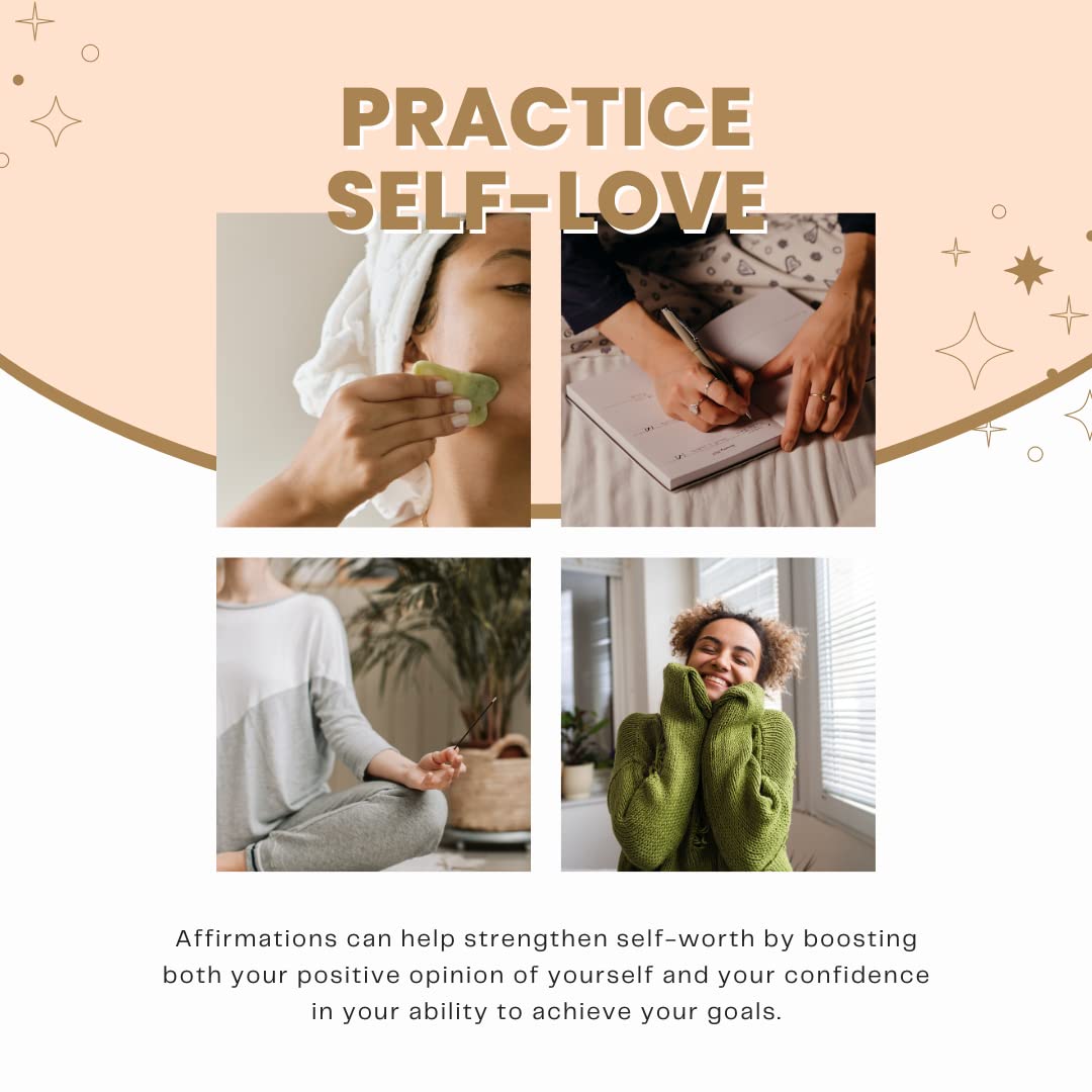 Self Care Shower Affirmation Cards [Waterproof] Positive Manifest For Women Meditation Daily Motivational Self-Empowering Quotes Girl Boss 15 Stress Relief Routine Set, Easy Stick and Remove From Shower and Mirror