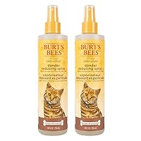 Cat Natural Dander Reducing Spray with Colloidal Oat Flour & Aloe Vera | Cat Dander Spray, Cruelty Free, Sulfate & Paraben Free, pH Balanced for Cats - Made in USA, 10 oz, 2 Pack