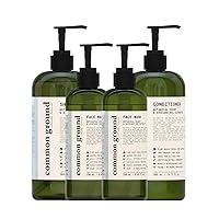 Shampoo, Conditioner & 2 Face Wash Bundle (4 Items), Paraben & Cruelty Free, Organic, Vegan, Plant-Based, Botanical Scent & Avocado Oil Extracts, Men, Women, Sensitive