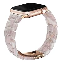 Wongeto Compatible with Apple Watch Band 40mm 38mm 41mm 42mm 44mm 45mm 49mm Women Men,Light Resin Bracelet iWatch Bands for iWatch Ultra SE Series 8 7 6 5 4 3 2 1 (Flower Pink, 42mm/44mm/49mm)