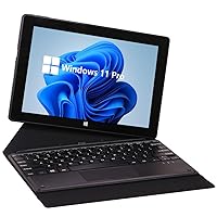 10.1 Inch Windows 11 Pro Tablet PC, 4GB RAM 64GB Storage, 1280x800 IPS HD Touchscreen, Intel Celeron N4120 Quad-Core CPU with HDMI/WiFi/Bluetooth/Keyboard/USB/Dual Cameras (4G+64G)