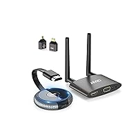 TIMBOOTECH Wireless HDMI Transmitter and Receiver 4K- Plug & Play, 2.4G/5.8G HDMI Wireless Extender Kit for Laptop, Camera, Cable Box, Netfix, Support HDMI & VGA Dual Screens, 165FT/ 50M Range