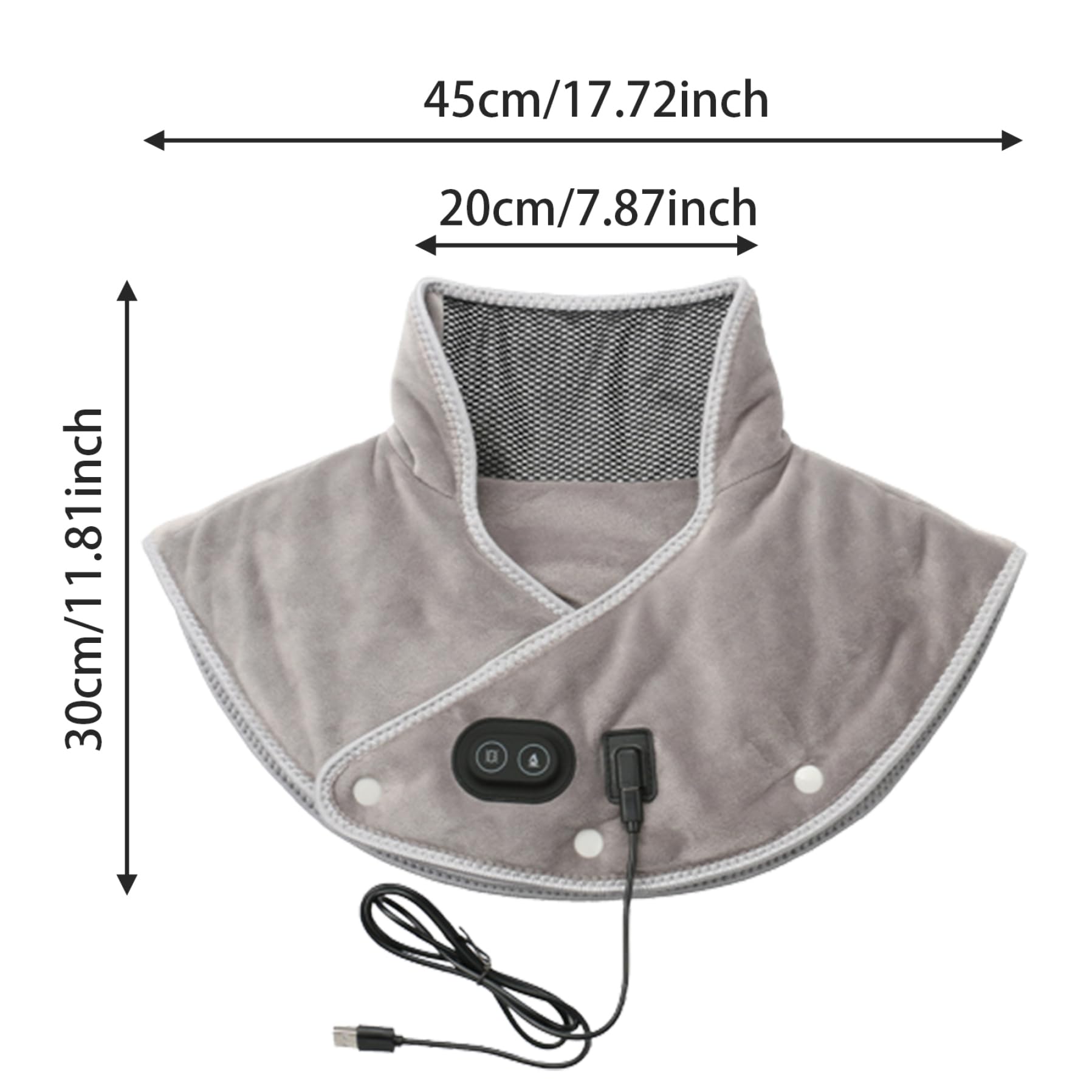 Neck and Shoulder Massager Neck Massager Neck Heating Pad with Vibration 12x18 Inch Electric Heating Pad with 3 Temp ＆ Massage Settings Auto Shut-Off Vibrating Heating Pad Gifts for Pain Relief
