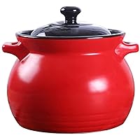 Kitchen Pot Clay Casserole Pot Terracotta Stew Pot Ceramic Casserole Ceramic Casserole - Upgrade Nutrition, Healthy and Durable, 6L Capacity