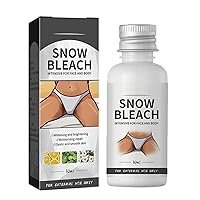 Glowhite Snow Bleach Cream - Underarm Whitening Cream,Skin Lightening Cream for Intimate Areas,for Armpit,Knees,Elbows,Moisturizes Dark Area Corrector Cream