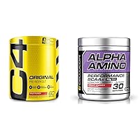 C4 Original Pre Workout Powder Fruit Punch - Vitamin C for Immune Support & Alpha Amino EAA & BCAA Powder | Branched Chain Essential Amino Acids + Electrolytes | Fruit Punch | 30 Servings