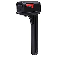 Architectural Mailboxes Classic Plastic, Dual Access, Mailbox and Post Kit, GCL100BAM, Black, Medium Capacity