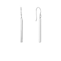 Silver with Rhodium Finish Shiny 32X12.3mm White Cubic Zirconia Open Teardrop Fancy Drop Earring Wit H Euro Wire Clasp