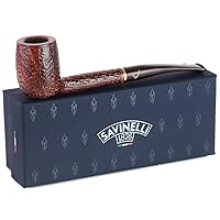 Savinelli Bing's Favorite - Italian Made Briar Pipe, Billiard Style Tobacco Pipes. Hand Crafted Tobacco Pipes, Classy Gentleman Pipe For Golf Enthusiasts, Rusticated Finish