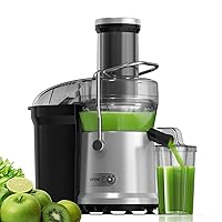 Centrifugal Juicer Machine, Rapid 1000W Juice Extractor, Large 3.2'' Feed Chute for Whole Fruit & Veg Juicing, Easy to Clean, Powerful Motor for Fast Juicing, Gray