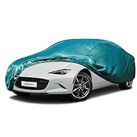 Lightweight Car Cover Waterproof All Weather, Outdoor Full Cover Snow UV Protection, Universal Fit for Mazda Miata MX5 MX-5, BMW Z3, Chrysler Crossfire, Honda S2000 Etc(up to 163 inch, Green)