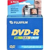 FUJIFILM DVD-R (8cm) X 5 - 1.4 GB - Storage Media (F34950) Category: CD and DVD Media