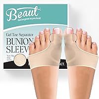 Bunion Corrector and Orthopedic Hallux Valgus Relief Splint Gel Bunion Pads Sleeves Brace – Toe Stretcher Bunion Guard for Men and Women Gel Toe Spacer Separator Spreader – Bunion Protector (Large)