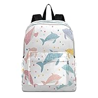 Dolphin Backpack for School Elementary,Kid Bookbag Dolphin Toddler Backpack Teenager School Backpack