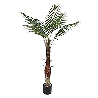 Yunseity Artificial Lighted Coconut Tree Lamp, 120cm 300LED Energy Saving Lighted Palm Tree Lamp IP65 Waterproof for Party (US Plug 110V)