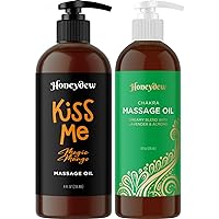 Sweet and Sensual Massage Oils for Couples - Mango and Aromatherapy Romantic Full Body Massage Oils with Sweet Almond Oil for Easy Gliding Special Moments - Therapeutic Grade Scented Body Oils