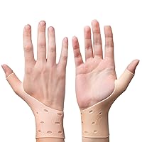 Breathable Gel Wrist Support Braces with Thumb Stabilizer for Right & Left Hand | Proven to Relieve Pain Including Arthritis, Rheumatism, Carpal Tunnel | Soft, Comfortable & Light Weight