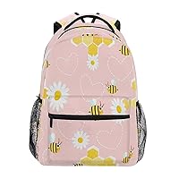 Palm Leaf Tropical Plant Pink Flamingo Backpacks Travel Laptop Daypack School Bags for Teens Men Women