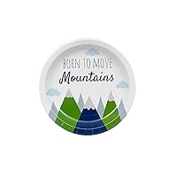 BORN TO MOVE MOUNTAINS DESSERT PLATE - Party Supplies - 8 Pieces