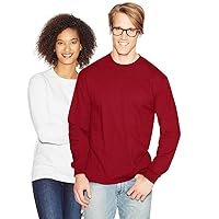 By Hanes Adult Beefy-T Long-Sleeve T-Shirt_Deep Red_M
